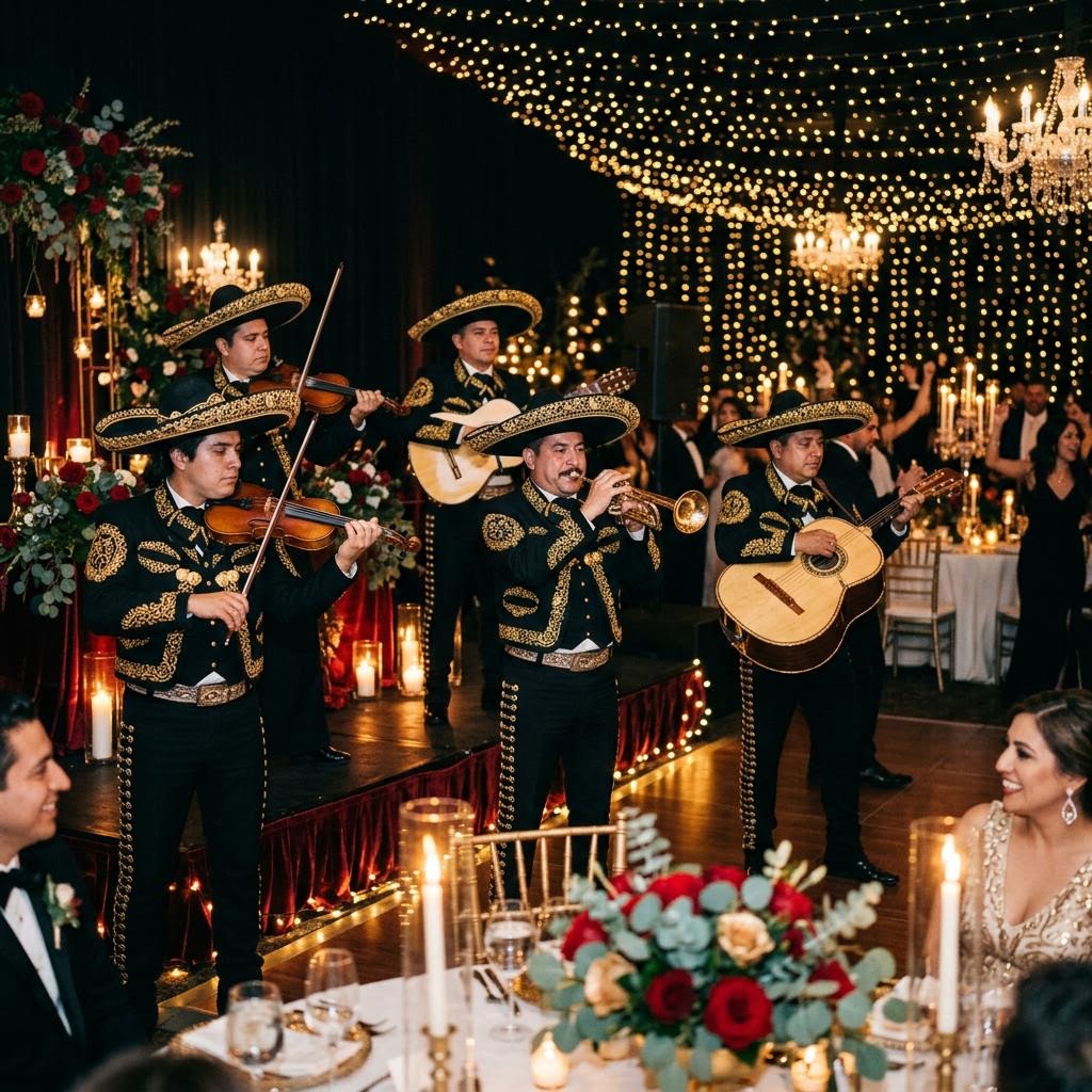 Mariachi musicians in traditional charro suits — Mariachi Gold San Antonio